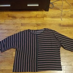 Striped kimono shirt